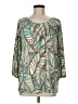 Susan Graver Teal 3/4 Sleeve Blouse Size M - photo 1