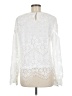 Shein White Long Sleeve Blouse Size M - photo 2