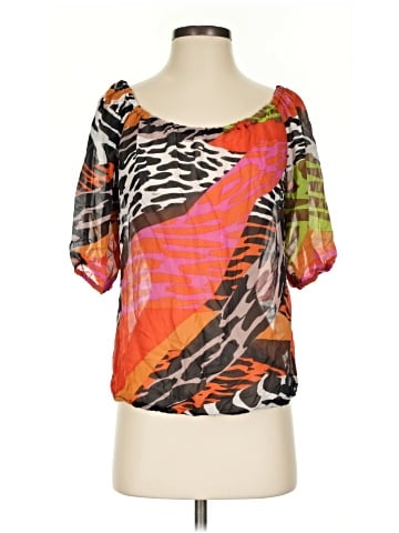Trina Turk Short Sleeve Silk Top (view 1)