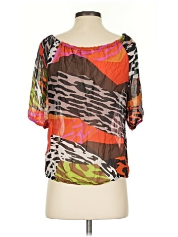 Trina Turk Short Sleeve Silk Top (view 2)