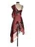 Keepsake 100% Polyester Tropical Burgundy Cocktail Dress Size S - photo 2
