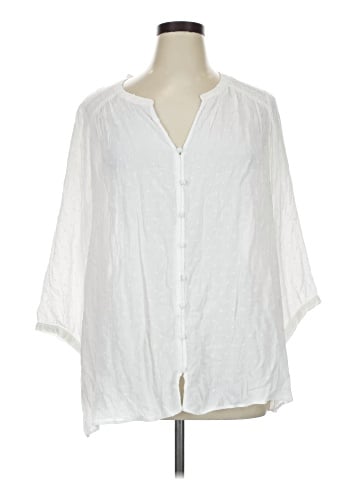 Rose + Olive 3/4 Sleeve Blouse (view 1)
