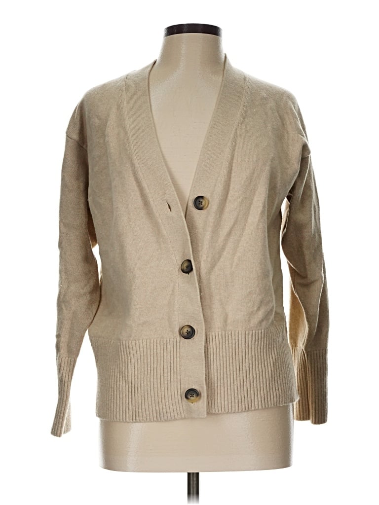 Pre-owned Banana Republic Factory Store Cardigan Sweater In Tan
