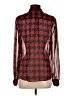 Tahari by ASL 100% Polyester Houndstooth Red Long Sleeve Blouse Size S - photo 2