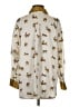 Zara 100% Polyester Animal Print Gold Yellow Long Sleeve Blouse Size S - photo 2