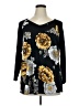 Cool Melon Black 3/4 Sleeve Top Size 1X - photo 1