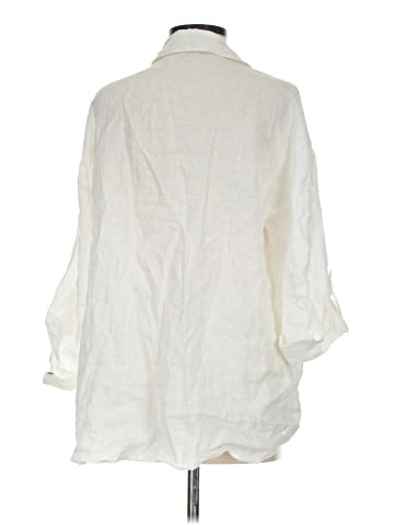 Magaschoni 3/4 Sleeve Button-Down Shirt (view 2)