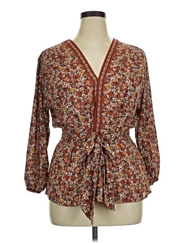 Max Studio 3/4 Sleeve Blouse (view 1)