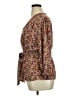 Max Studio 100% Polyester Brown 3/4 Sleeve Blouse Size XL - photo 5