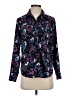 Gloria Vanderbilt Floral Black Long Sleeve Blouse Size S - photo 1