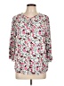 Old Navy 100% Rayon Floral Pink 3/4 Sleeve Blouse Size L - photo 1