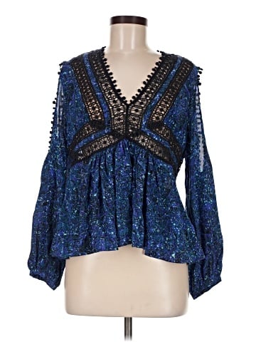 Rebecca Taylor Long Sleeve Silk Top (view 1)