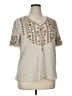 Chico's 100% Cotton Tan Short Sleeve Top Size XL (3) - photo 1