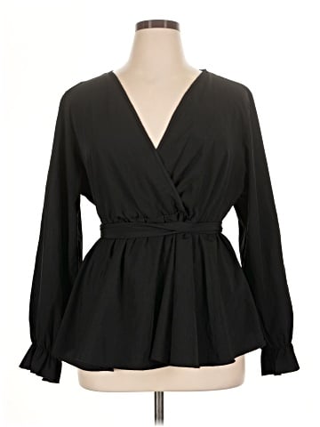 Shein Curve Long Sleeve Blouse (view 1)