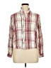 Chaps 100% Viscose Plaid Ivory Long Sleeve Button-Down Shirt Size XL - photo 1