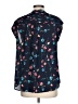 Daniel Rainn Floral Blue Short Sleeve Blouse Size L - photo 2