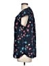 Daniel Rainn Floral Blue Short Sleeve Blouse Size L - photo 5