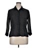 Apostrophe 100% Polyester Polka Dots Black 3/4 Sleeve Blouse Size 16 - photo 1