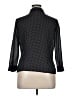 Apostrophe 100% Polyester Polka Dots Black 3/4 Sleeve Blouse Size 16 - photo 2