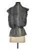 Sen 100% Polyester Animal Print Snake Print Blue Sleeveless Blouse Size Sm (1) - photo 2