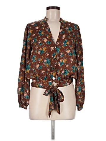 Zara Basic Long Sleeve Blouse (view 1)