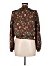 Zara Basic Floral Brown Long Sleeve Blouse Size M - photo 2