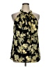 Torrid 100% Polyester Floral Gold Sleeveless Blouse Size 1X Plus (1) - photo 1