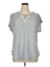 Love Scarlett Gray Short Sleeve Top Size 1X - photo 1