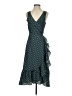 Tory Burch 100% Polyester Polka Dots Teal Cocktail Dress Size 4 - photo 1
