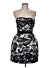 BCBGMAXAZRIA 100% Polyester Graphic Silver Cocktail Dress Size 8 - photo 1