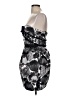 BCBGMAXAZRIA 100% Polyester Graphic Silver Cocktail Dress Size 8 - photo 5