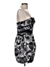 BCBGMAXAZRIA 100% Polyester Graphic Silver Cocktail Dress Size 8 - photo 4