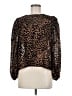 Tuckernuck Animal Print Brown Long Sleeve Blouse Size M - photo 1