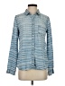 Life in Progress Stripes Blue Long Sleeve Button-Down Shirt Size XS - photo 1