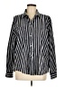 Cotélac Stripes Black Long Sleeve Button-Down Shirt Size Lg (3) - photo 1