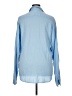 Unbranded 100% Polyester Solid Blue Long Sleeve Blouse Size XL - photo 2