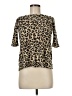 H&M 100% Viscose Animal Print Tan Short Sleeve Top Size 8 - 10 - photo 1
