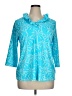 Melissa Odabash Teal Long Sleeve Top Size XL - photo 1