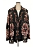 Suzanne Betro 100% Polyester Paisley Black Kimono Size 4X - photo 1
