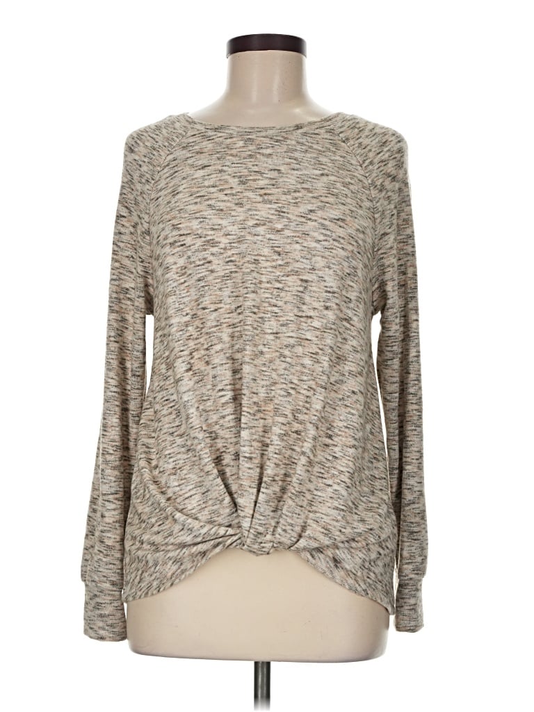 Pre-owned Time And Tru Pullover Sweater In Gray
