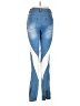 Fashion Nova Color Block Blue Jeans Size 7 - photo 2