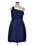 J.Crew 100% Polyester Solid Blue Cocktail Dress Size 14 - photo 1