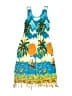 Assorted Brands 100% Rayon Tropical Blue Dress Size 6 - photo 1