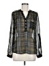 Papermoon 100% Polyester Green Long Sleeve Blouse Size M - photo 1