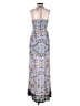 Angie 100% Rayon Graphic Blue Jumpsuit Size XS - photo 2