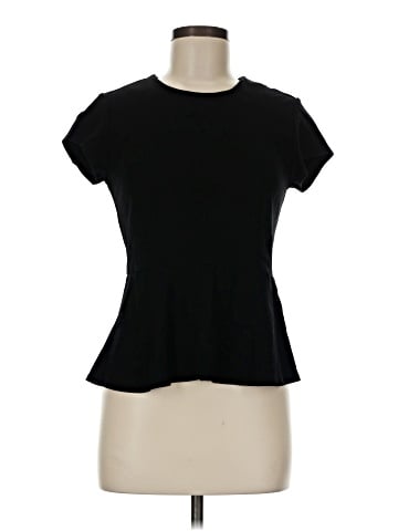 Black Saks Fifth Avenue Short Sleeve Top (view 1)