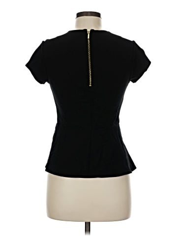 Black Saks Fifth Avenue Short Sleeve Top (view 2)