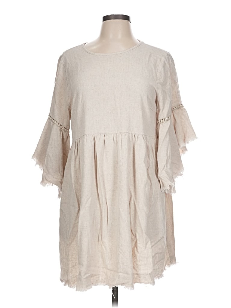 Pre-owned Hyfve Casual Dress In Tan