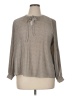 Unbranded Gray Tan Long Sleeve Blouse Size XL - photo 1