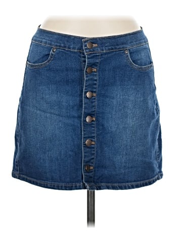 Wax Jean Denim Skirt (view 1)